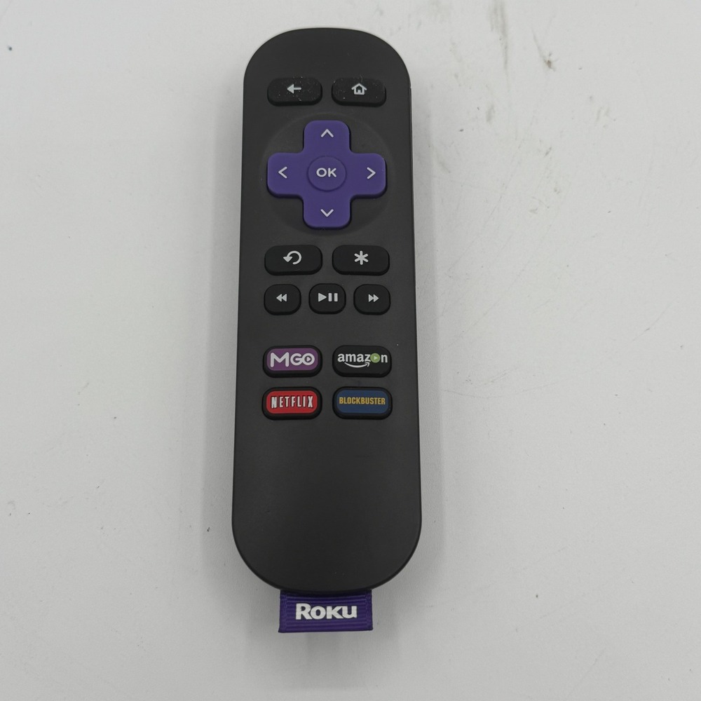 Roku RC15C/16C Remote Control Netflix Amazon M-GO Blockbuster Buttons Black